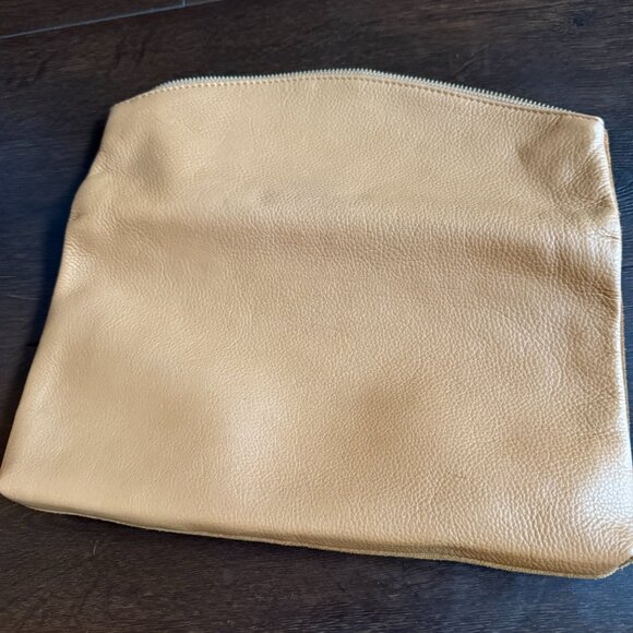 Banana Republic folding clutch in tan leather and suede - Picture 2 of 4